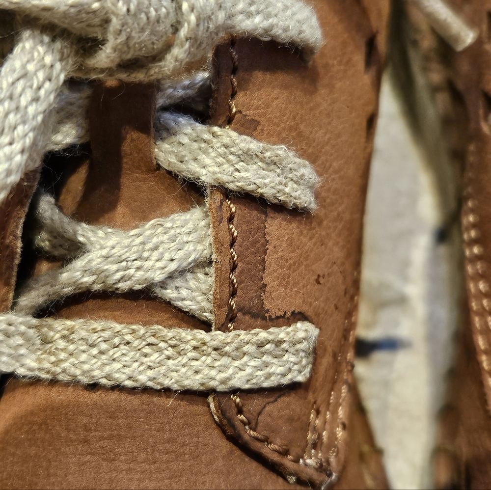 Josef Seibel Sophie Brown Leather Cut Out Laced Espadrilles women's 7.5 - Picture 10 of 10